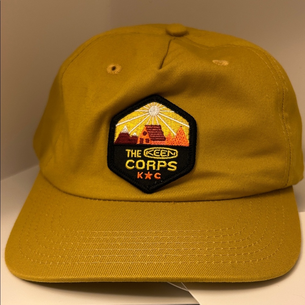 Keen Mustard Yellow Cap with Embroidered Patch